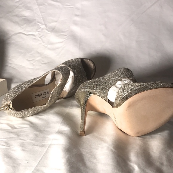 Jimmy Choo 38.5 EU Glitter/Champagne - Picture 6 of 9